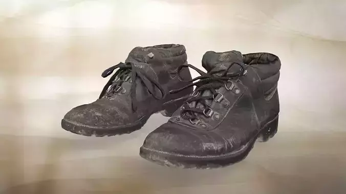 A pair of used Mountaineering shoes037
