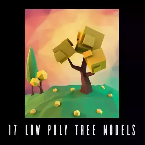 Low poly tree pack