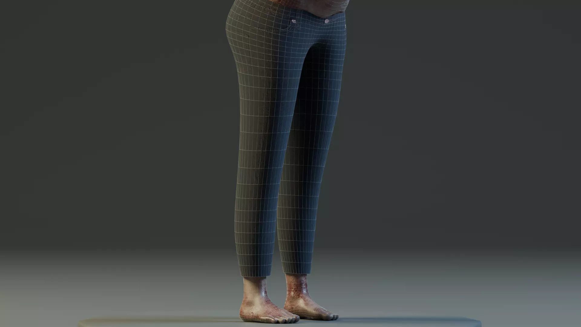 Pregnant Zombie 3D Model Animated And Game Ready Low-poly 3D model_12