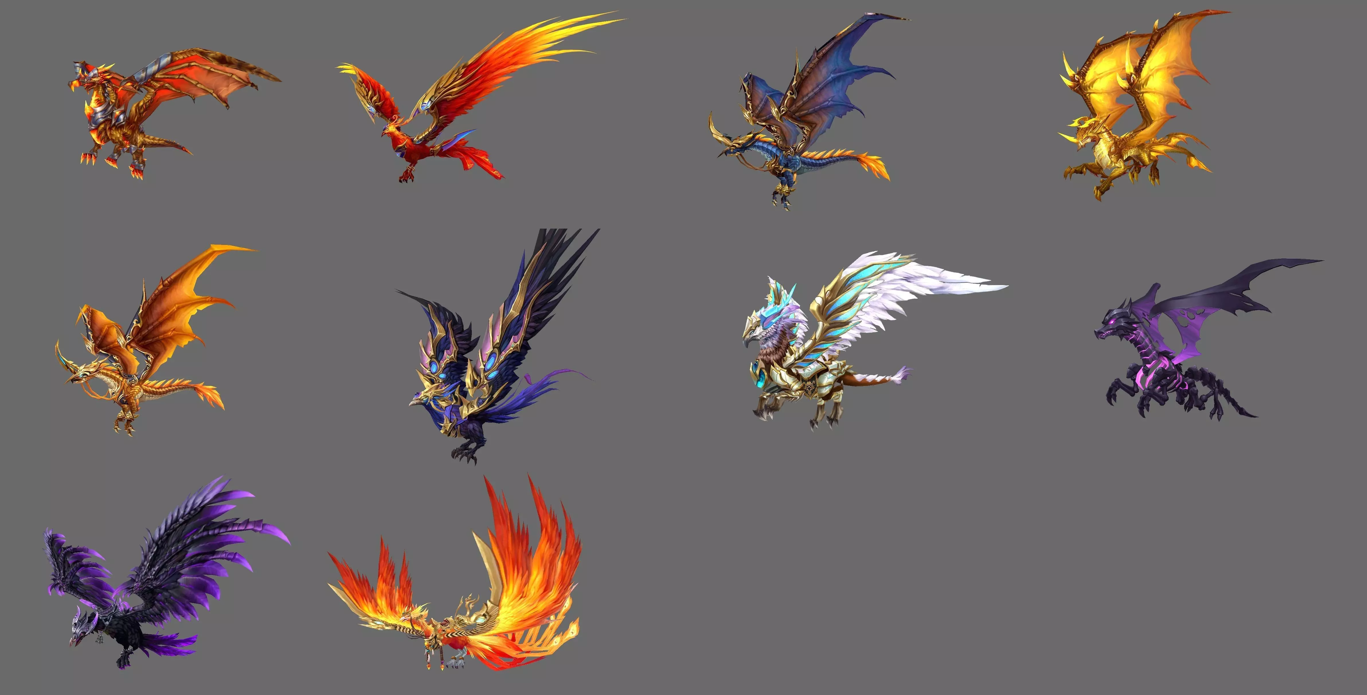 Fantasy Flying Mounts Pack - Volume 01 3D Model Collection_0
