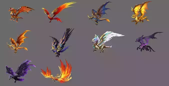 Fantasy Flying Mounts Pack - Volume 01