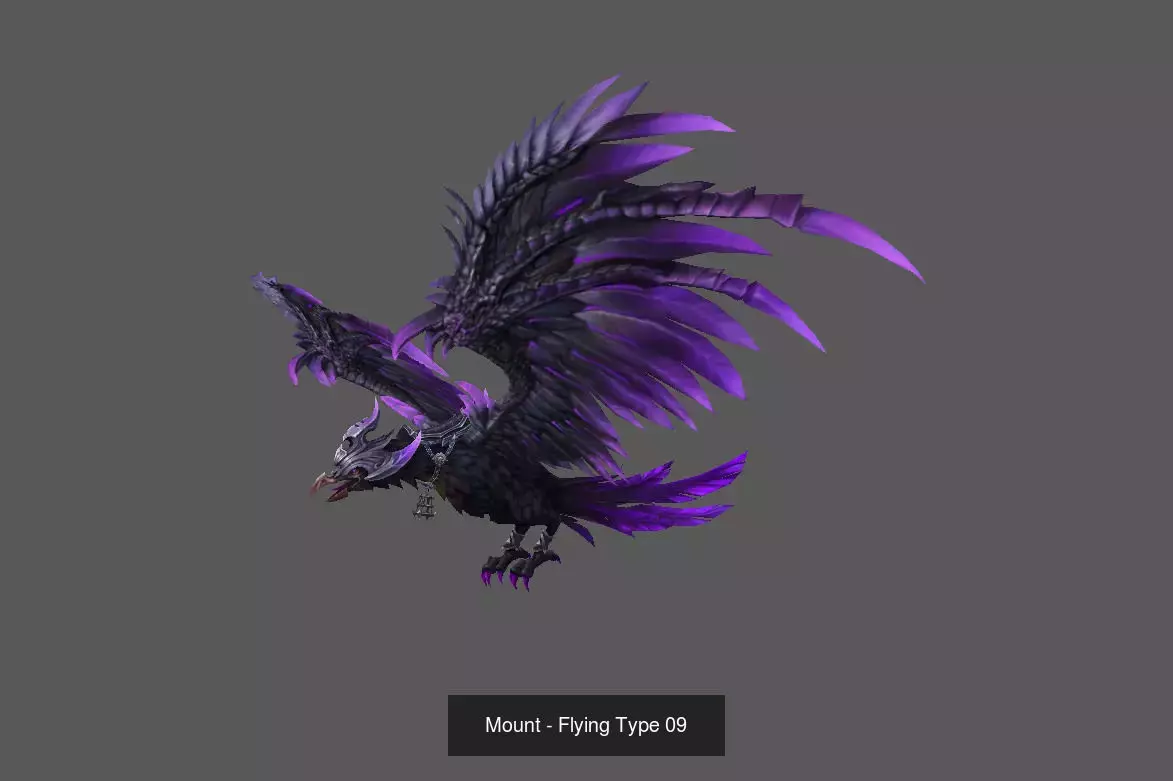 Fantasy Flying Mounts Pack - Volume 01 3D Model Collection_20