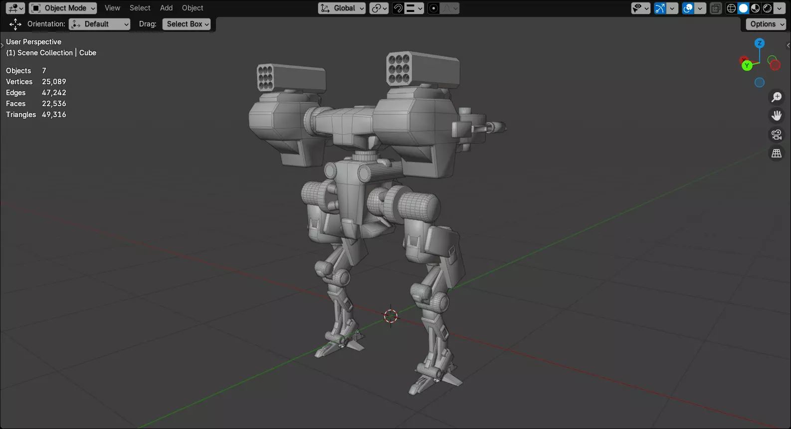 Mecha - Prototype 005 Low-poly 3D model_13