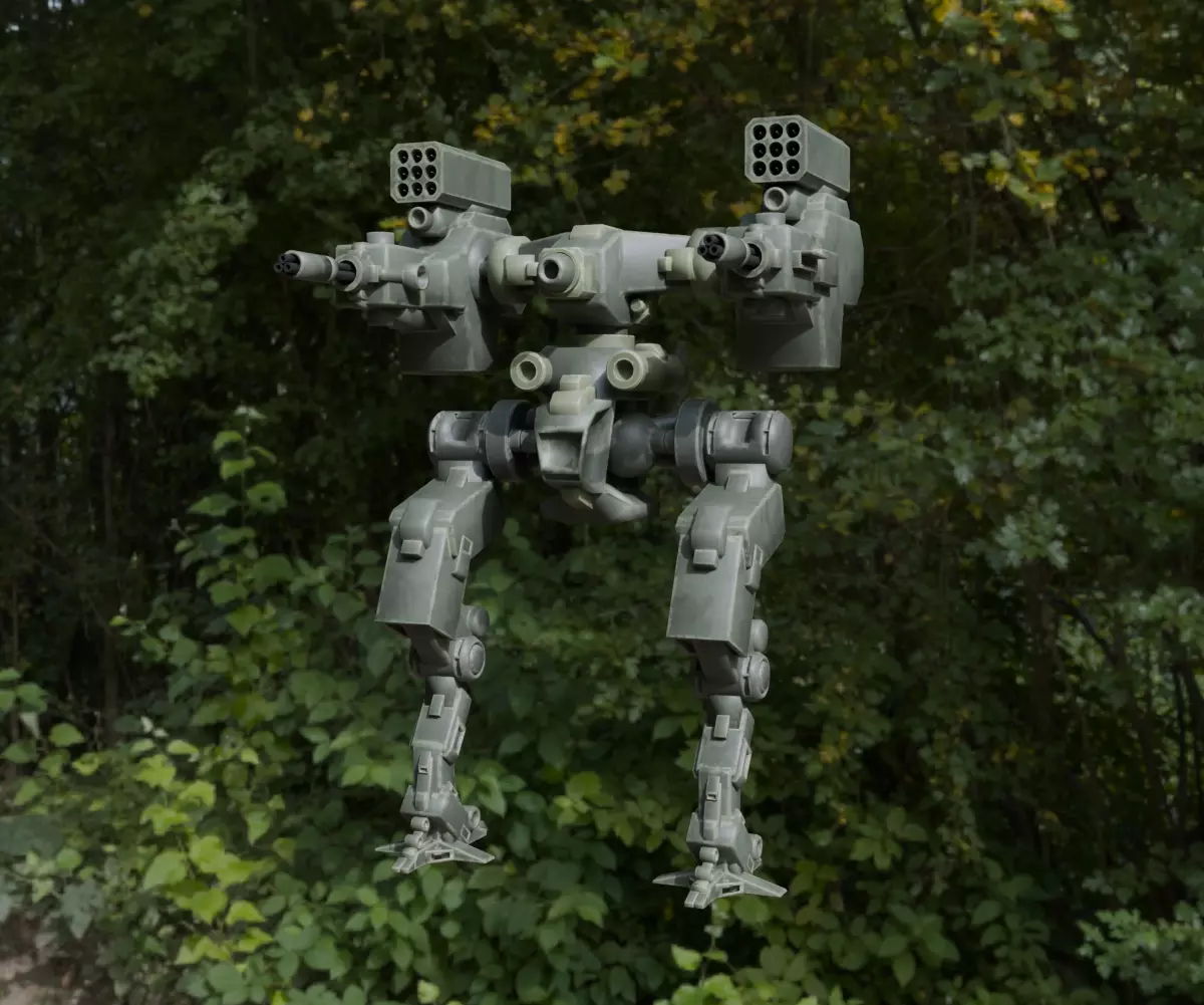 Mecha - Prototype 005 Low-poly 3D model_6