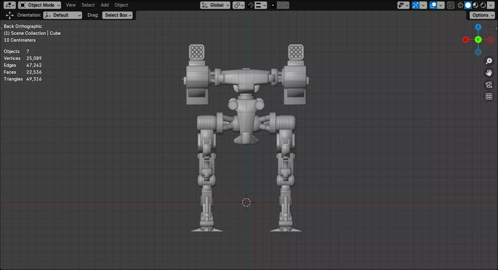 Mecha - Prototype 005 Low-poly 3D model_12