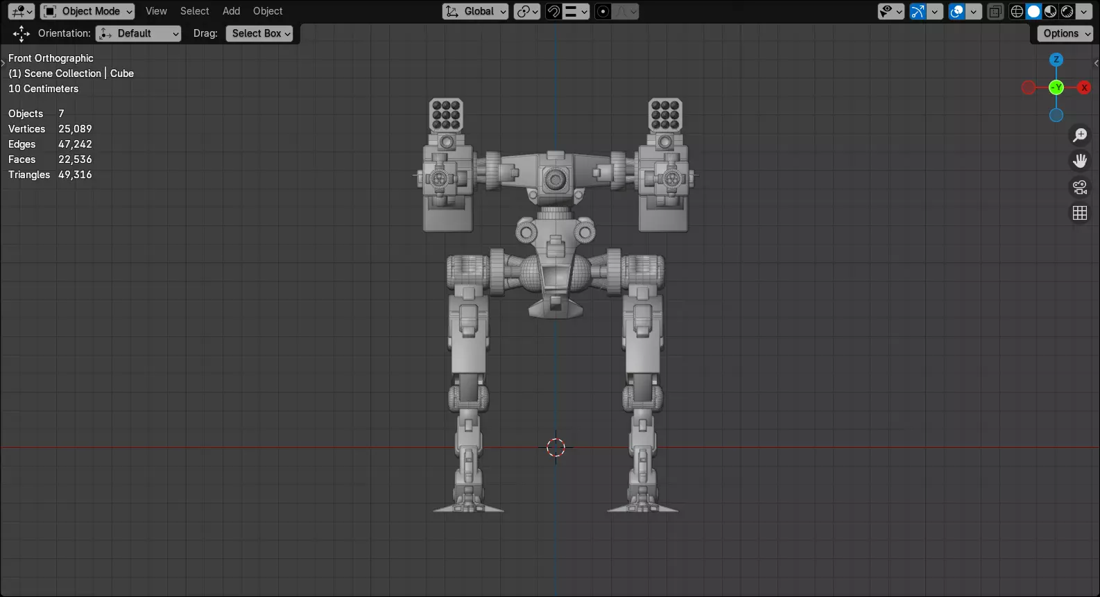 Mecha - Prototype 005 Low-poly 3D model_11