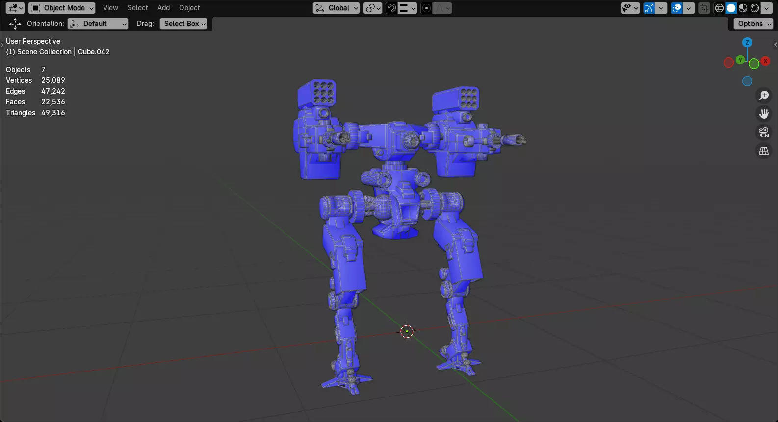 Mecha - Prototype 005 Low-poly 3D model_14