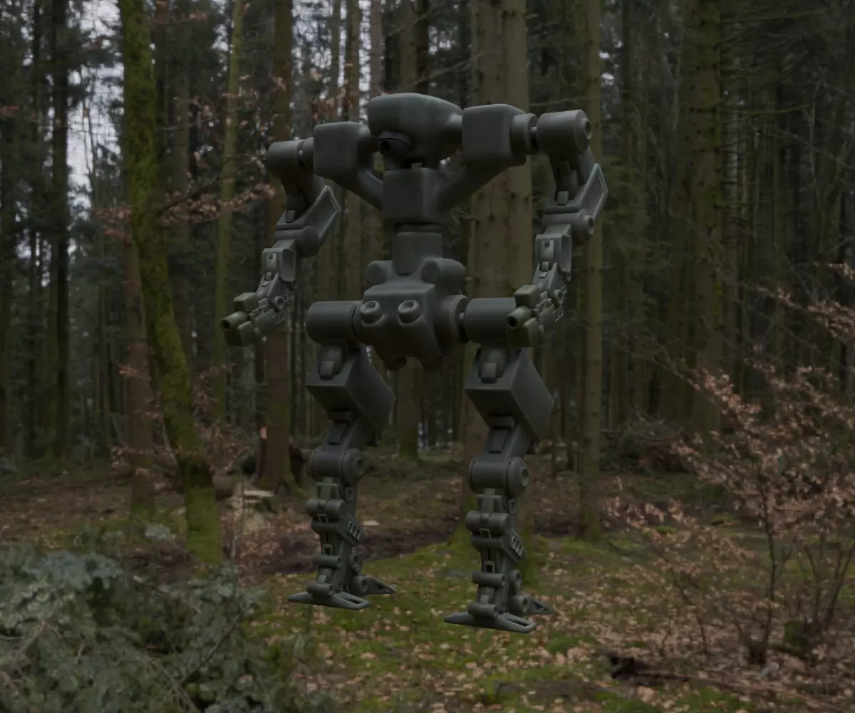 Mecha - Prototype 006 Low-poly 3D model_8