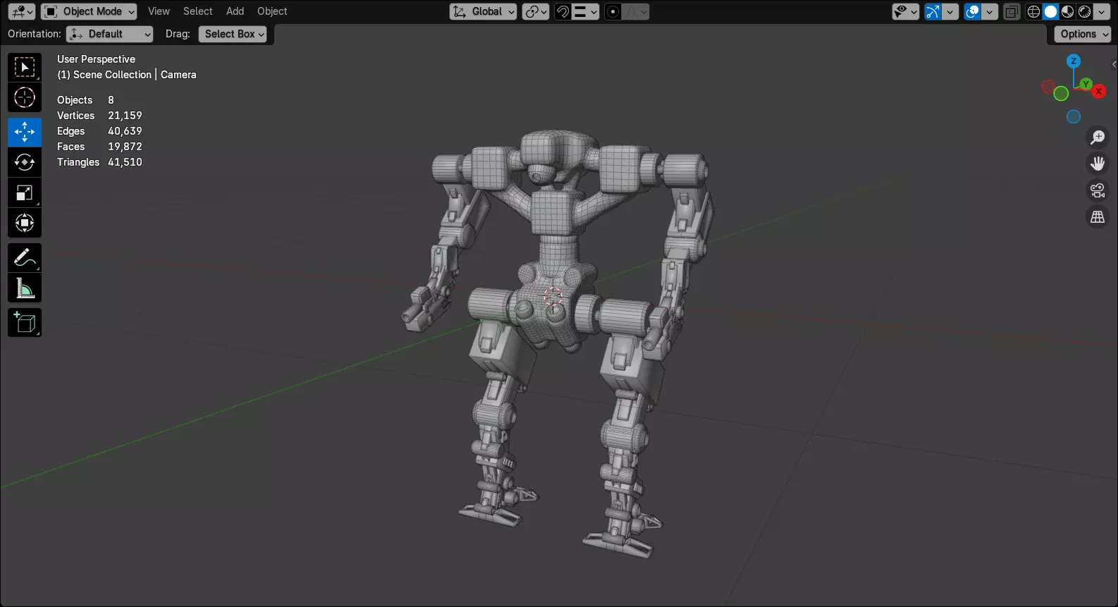 Mecha - Prototype 006 Low-poly 3D model_13