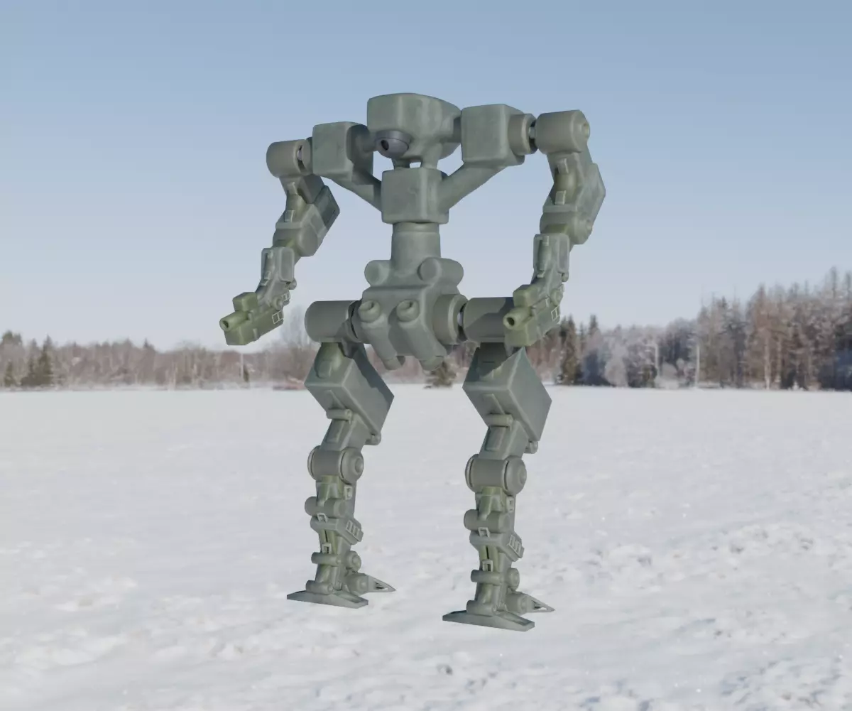 Mecha - Prototype 006 Low-poly 3D model_10