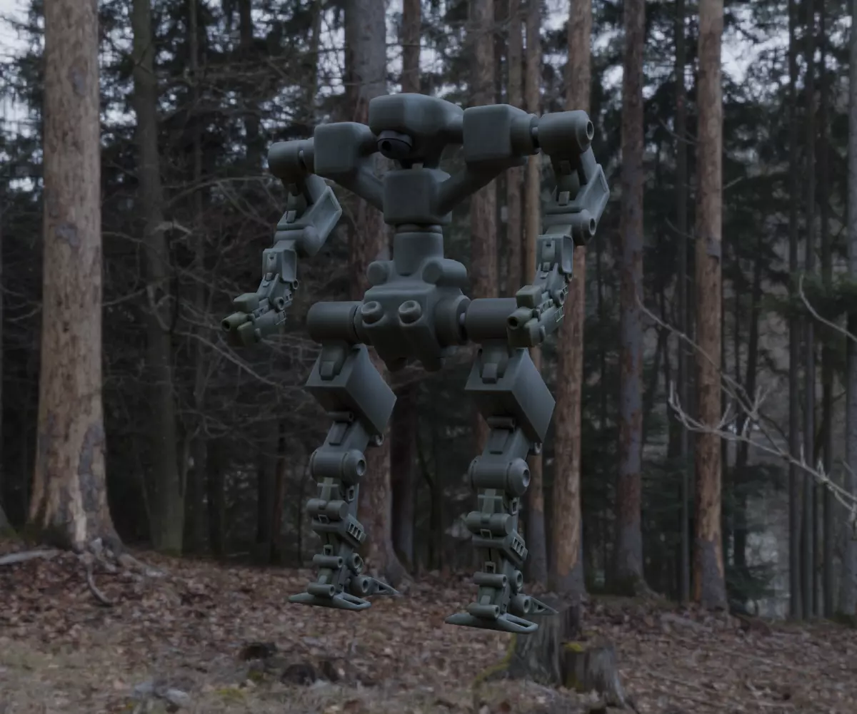 Mecha - Prototype 006 Low-poly 3D model_6