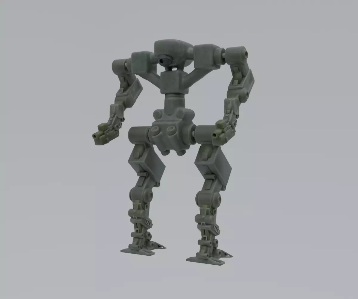Mecha - Prototype 006 Low-poly 3D model_0