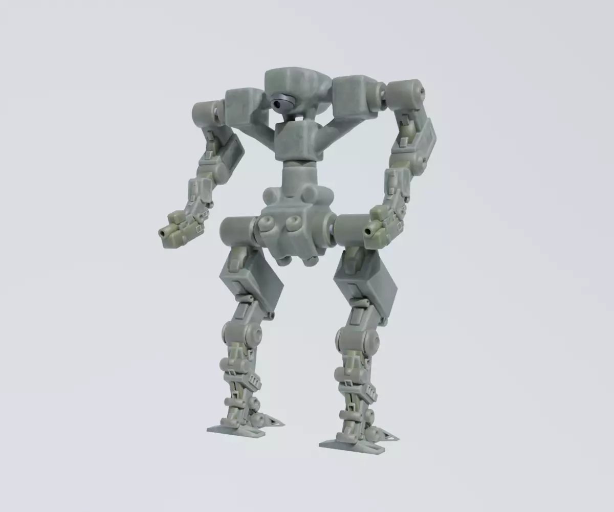 Mecha - Prototype 006 Low-poly 3D model_2