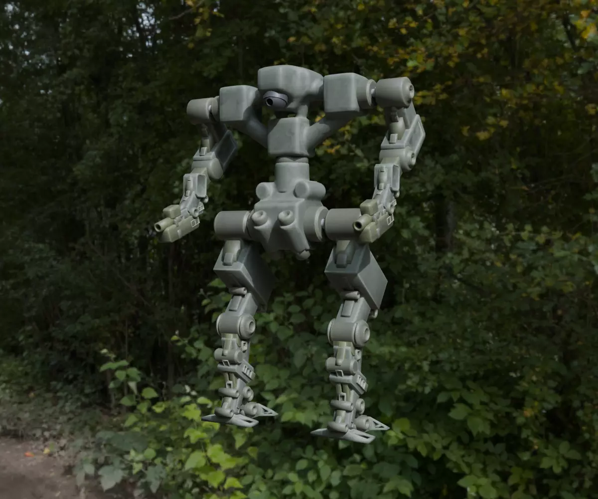 Mecha - Prototype 006 Low-poly 3D model_7