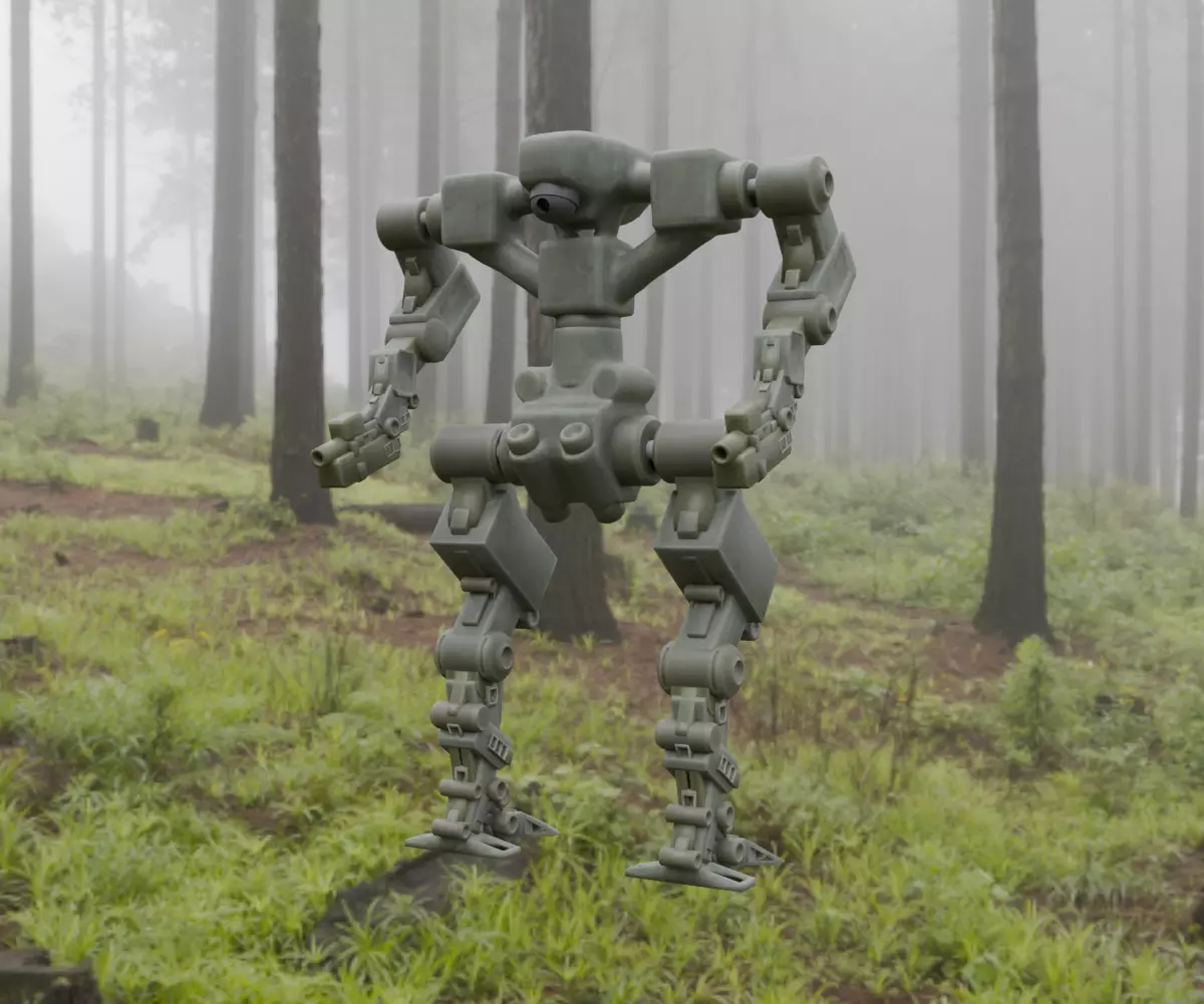 Mecha - Prototype 006 Low-poly 3D model_9