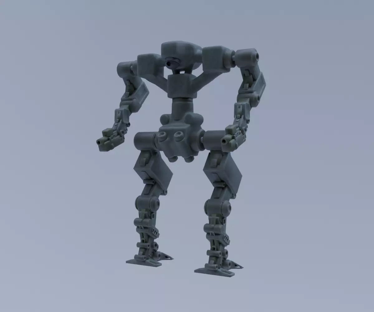 Mecha - Prototype 006 Low-poly 3D model_1
