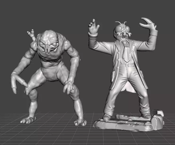 THE FLY 1958 MINIATURE MODEL FOR HORROR OR FANTASY GAMES RPG DND 3D print model_2