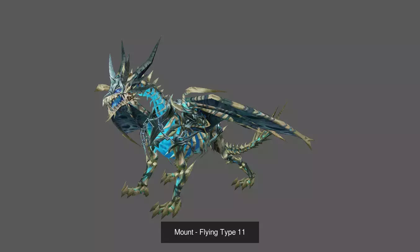 Fantasy Flying Mounts Pack - Volume 02 3D Model Collection_21
