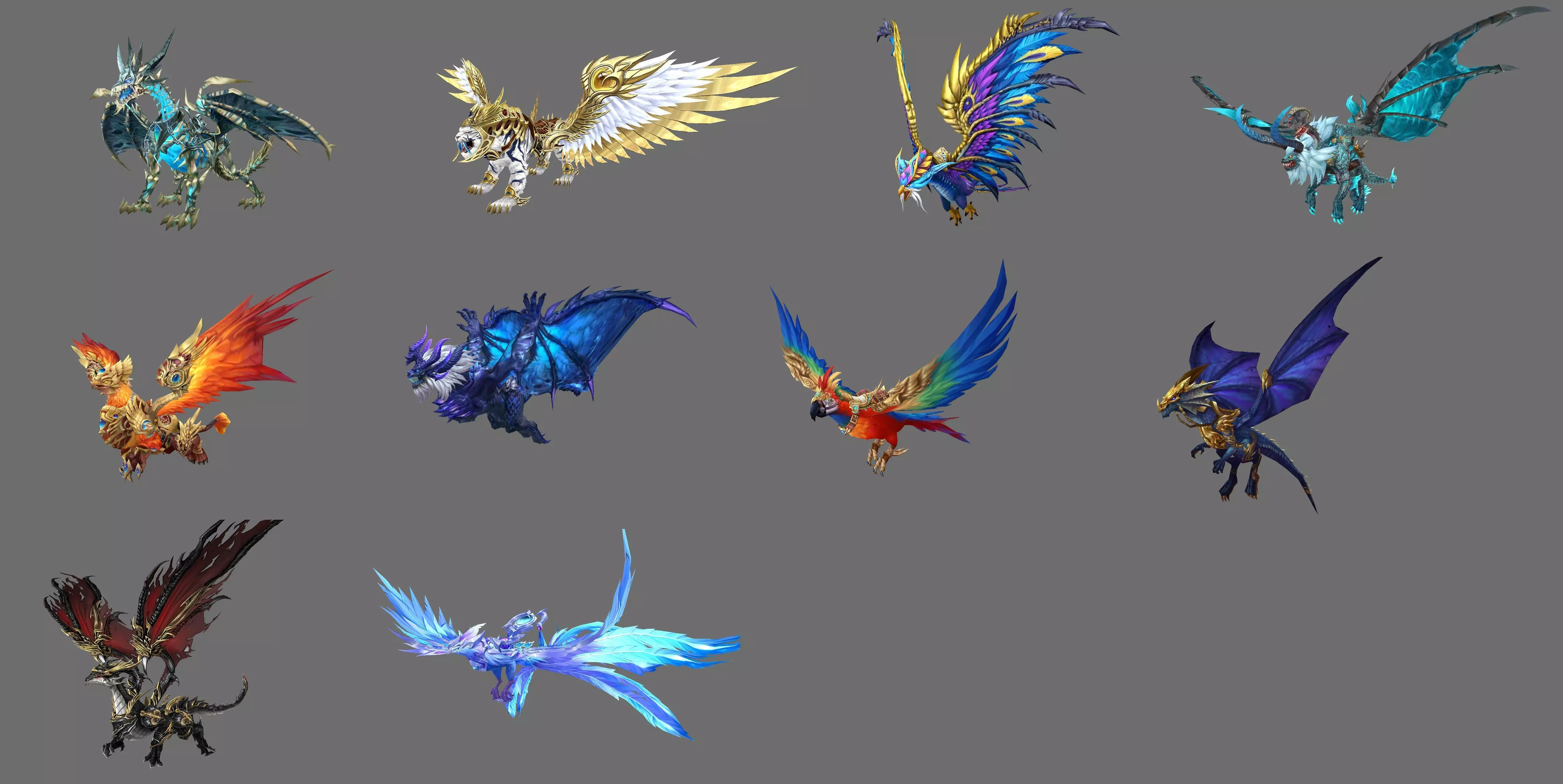 Fantasy Flying Mounts Pack - Volume 02 3D Model Collection_0