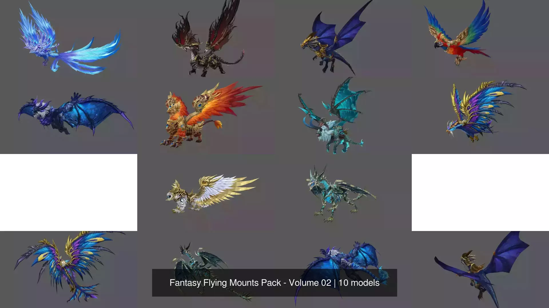 Fantasy Flying Mounts Pack - Volume 02 3D Model Collection_11