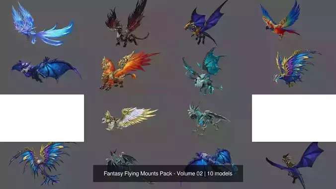 Fantasy Flying Mounts Pack - Volume 02
