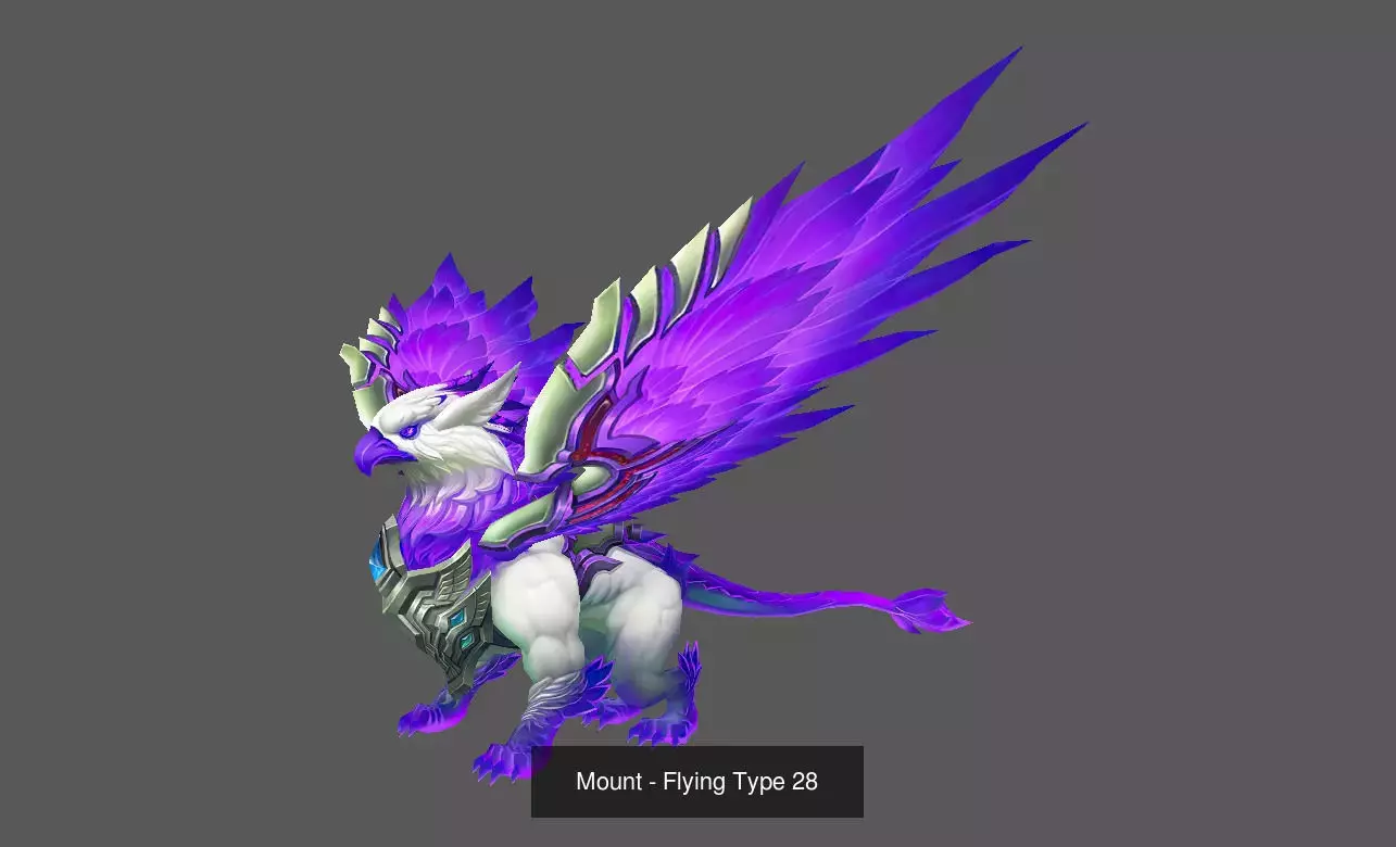 Fantasy Flying Mounts Pack - Volume 03 3D Model Collection_15
