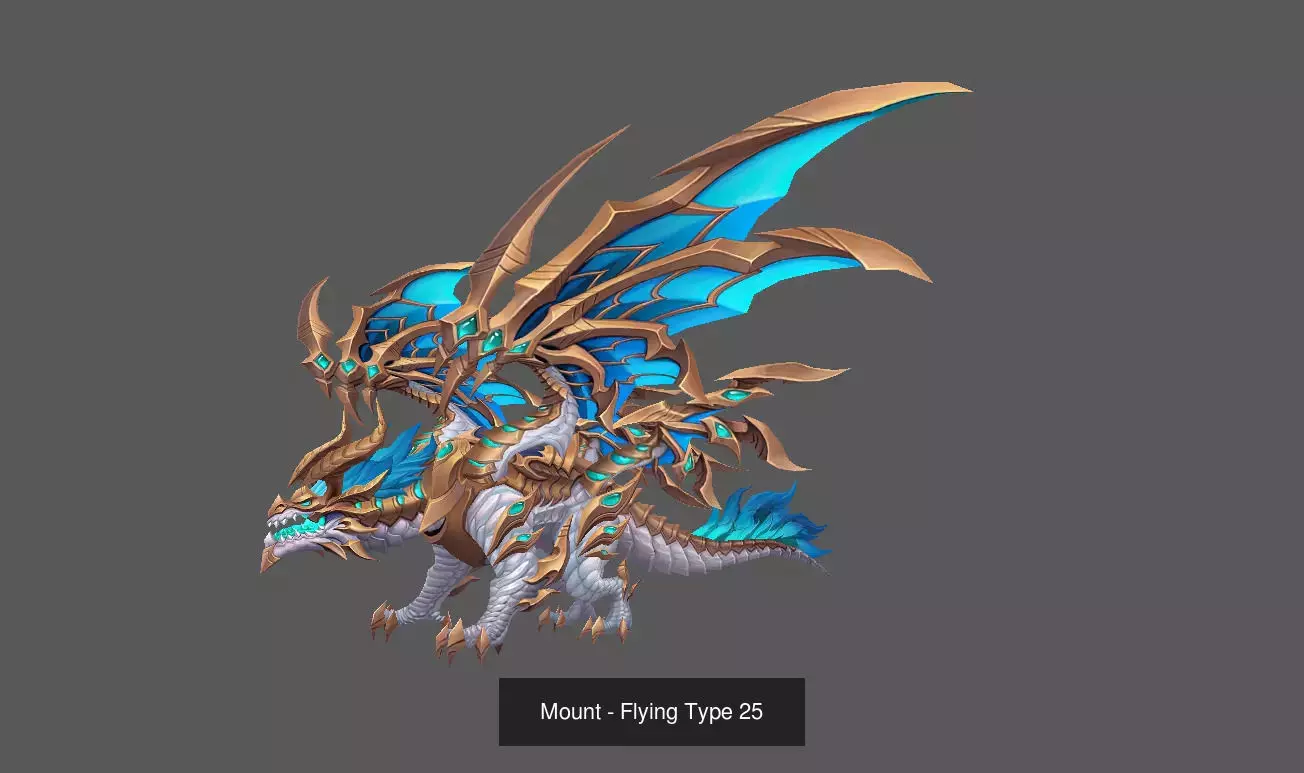 Fantasy Flying Mounts Pack - Volume 03 3D Model Collection_18