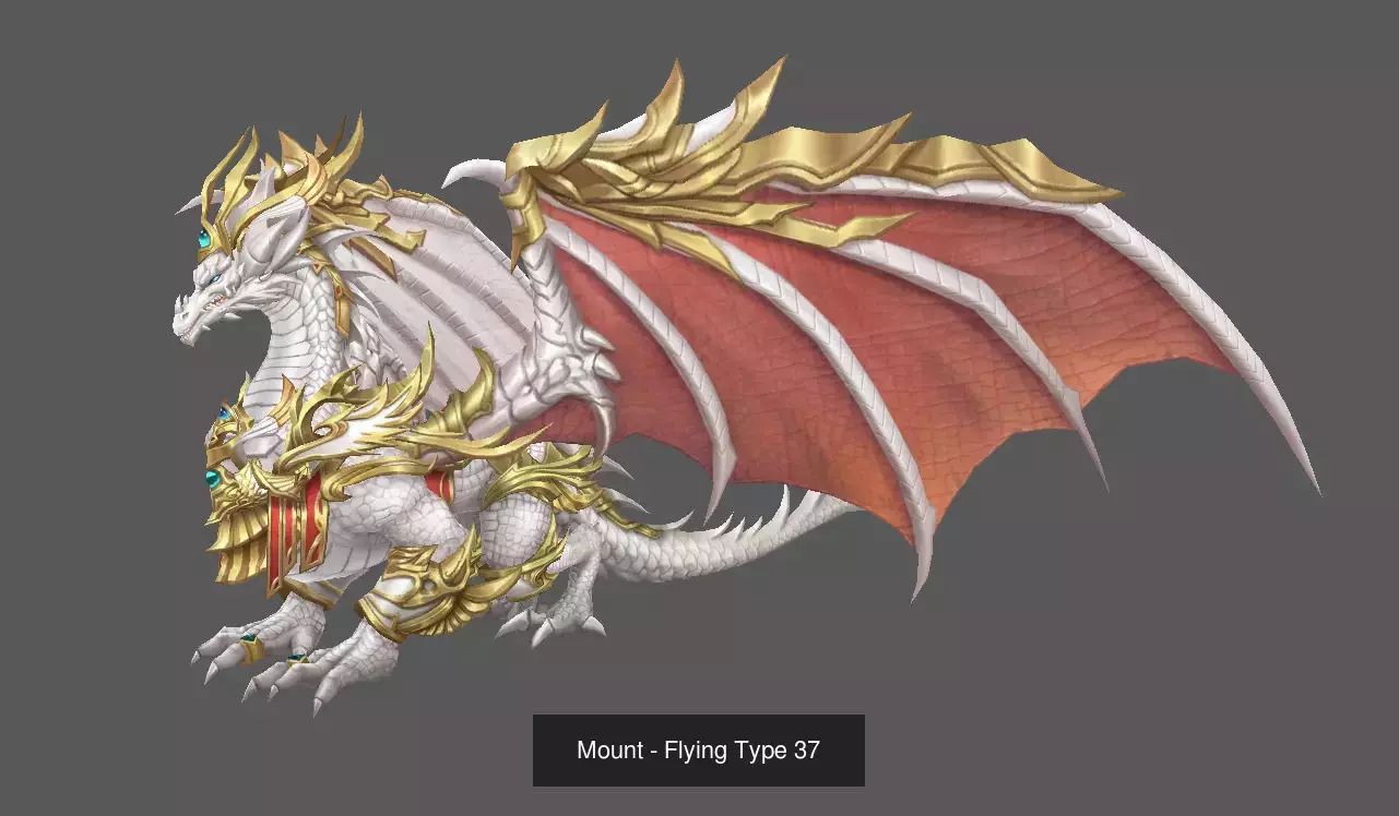 Fantasy Flying Mounts Pack - Volume 04 3D Model Collection_15