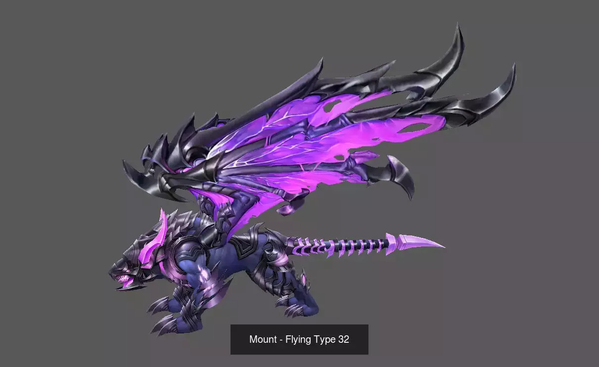 Fantasy Flying Mounts Pack - Volume 04 3D Model Collection_20