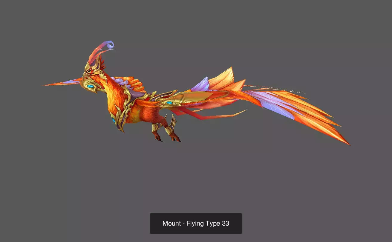 Fantasy Flying Mounts Pack - Volume 04 3D Model Collection_19