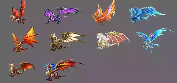 Fantasy Flying Mounts Pack - Volume 04