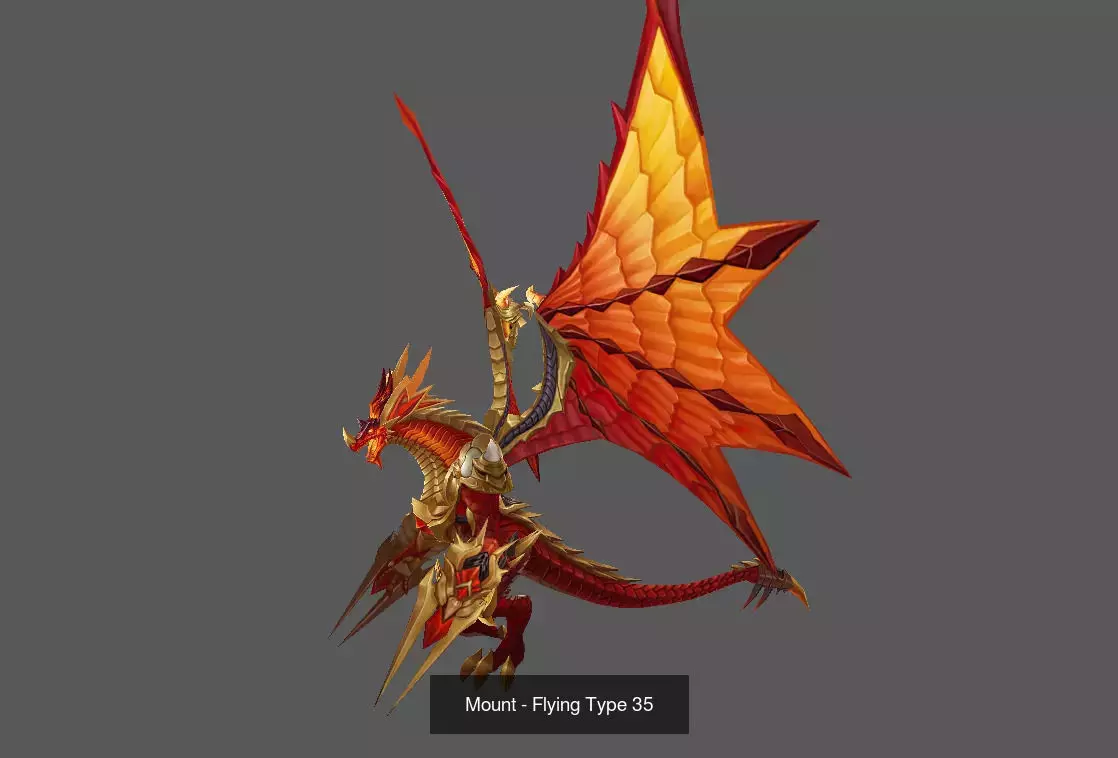 Fantasy Flying Mounts Pack - Volume 04 3D Model Collection_17
