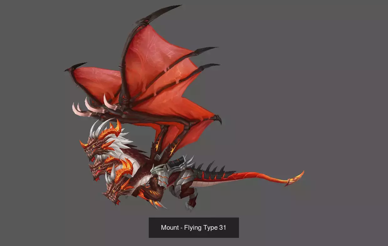 Fantasy Flying Mounts Pack - Volume 04 3D Model Collection_21