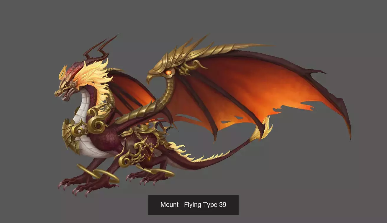 Fantasy Flying Mounts Pack - Volume 04 3D Model Collection_13