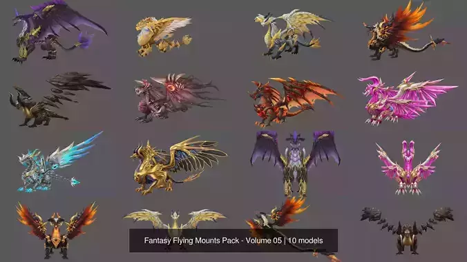 Fantasy Flying Mounts Pack - Volume 05
