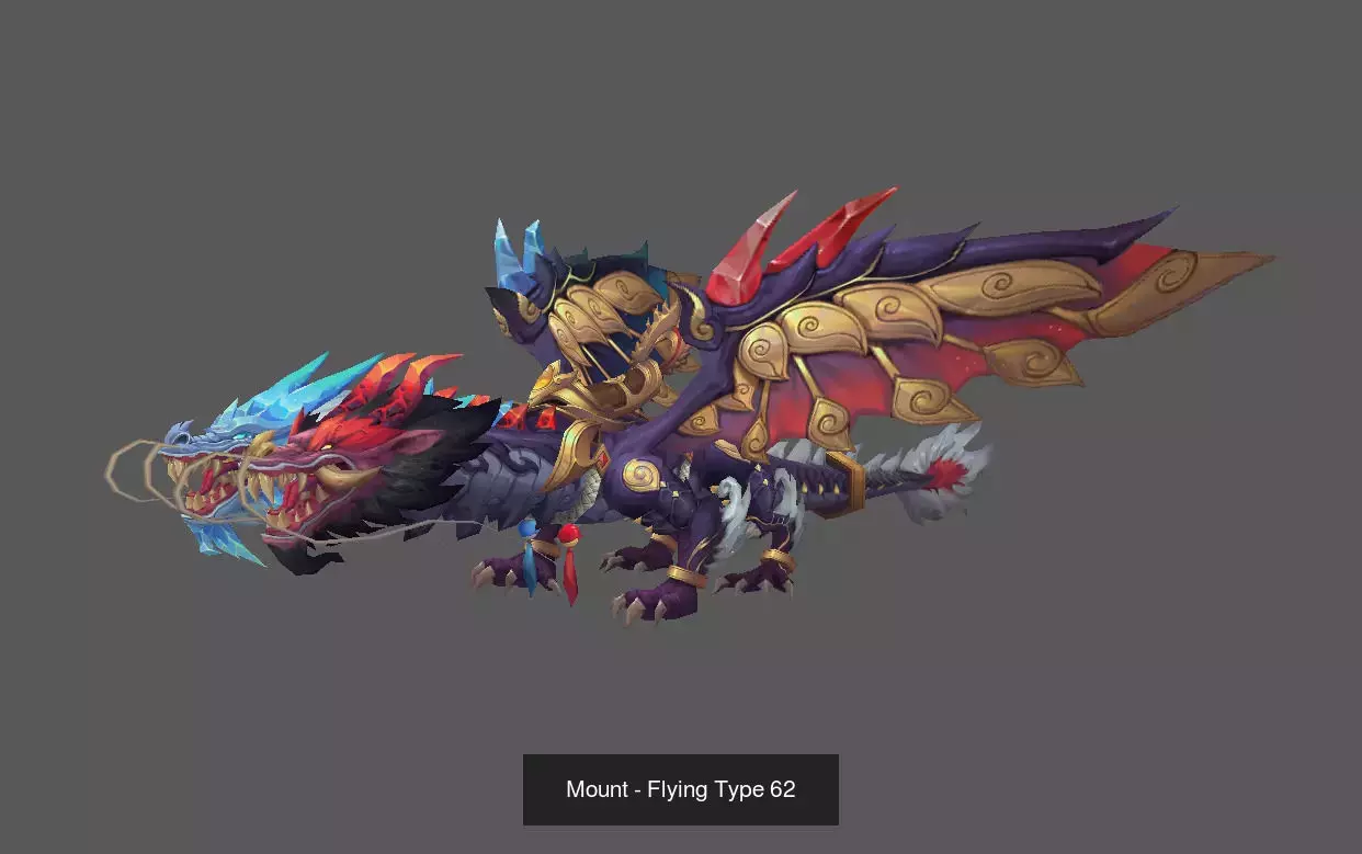 Fantasy Flying Mounts Pack - Volume 07 3D Model Collection_20