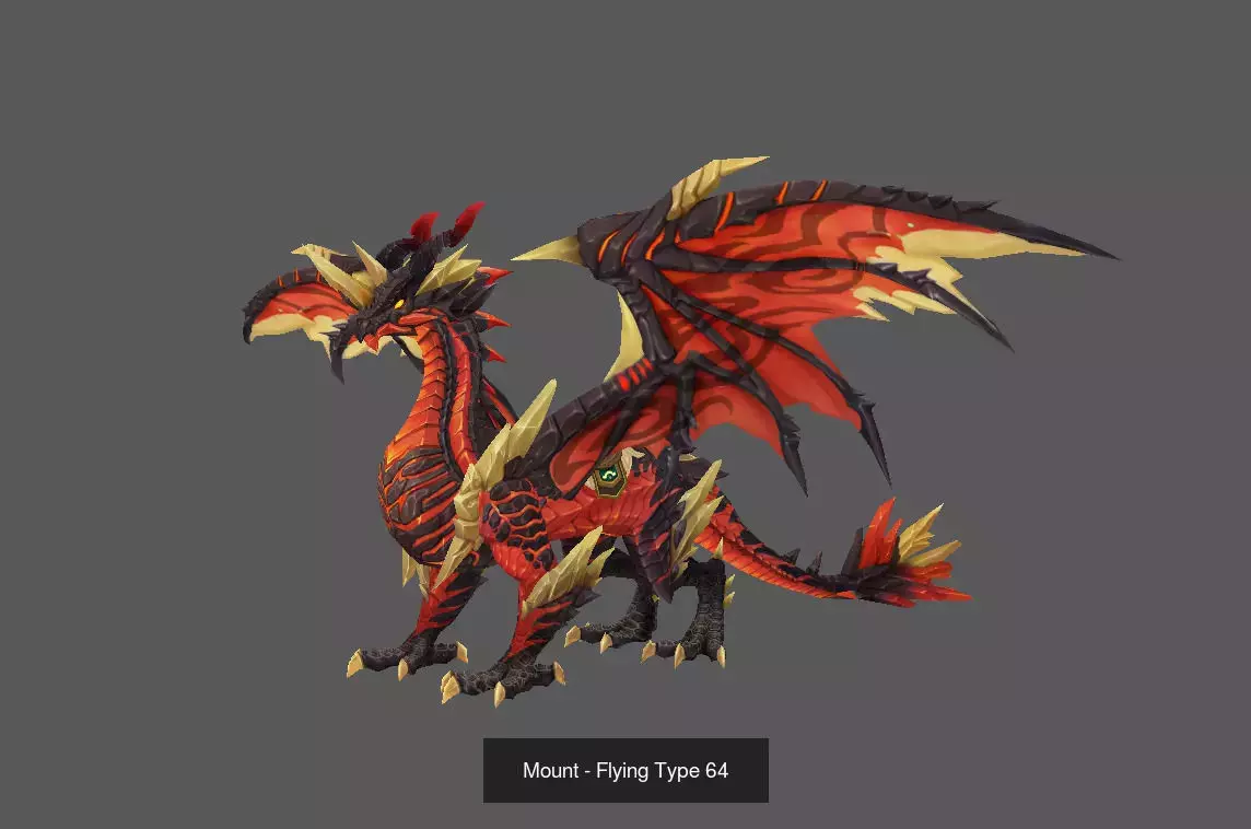 Fantasy Flying Mounts Pack - Volume 07 3D Model Collection_18