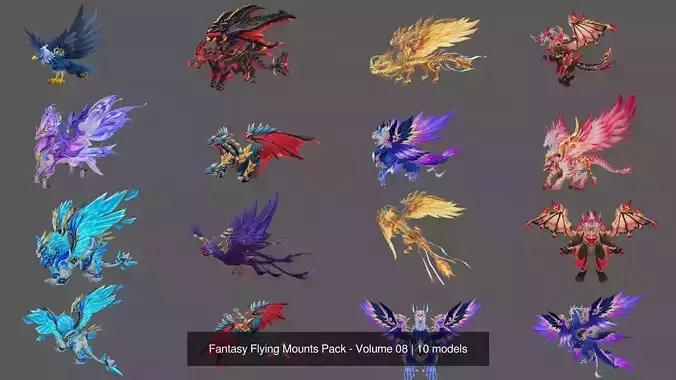 Fantasy Flying Mounts Pack - Volume 08