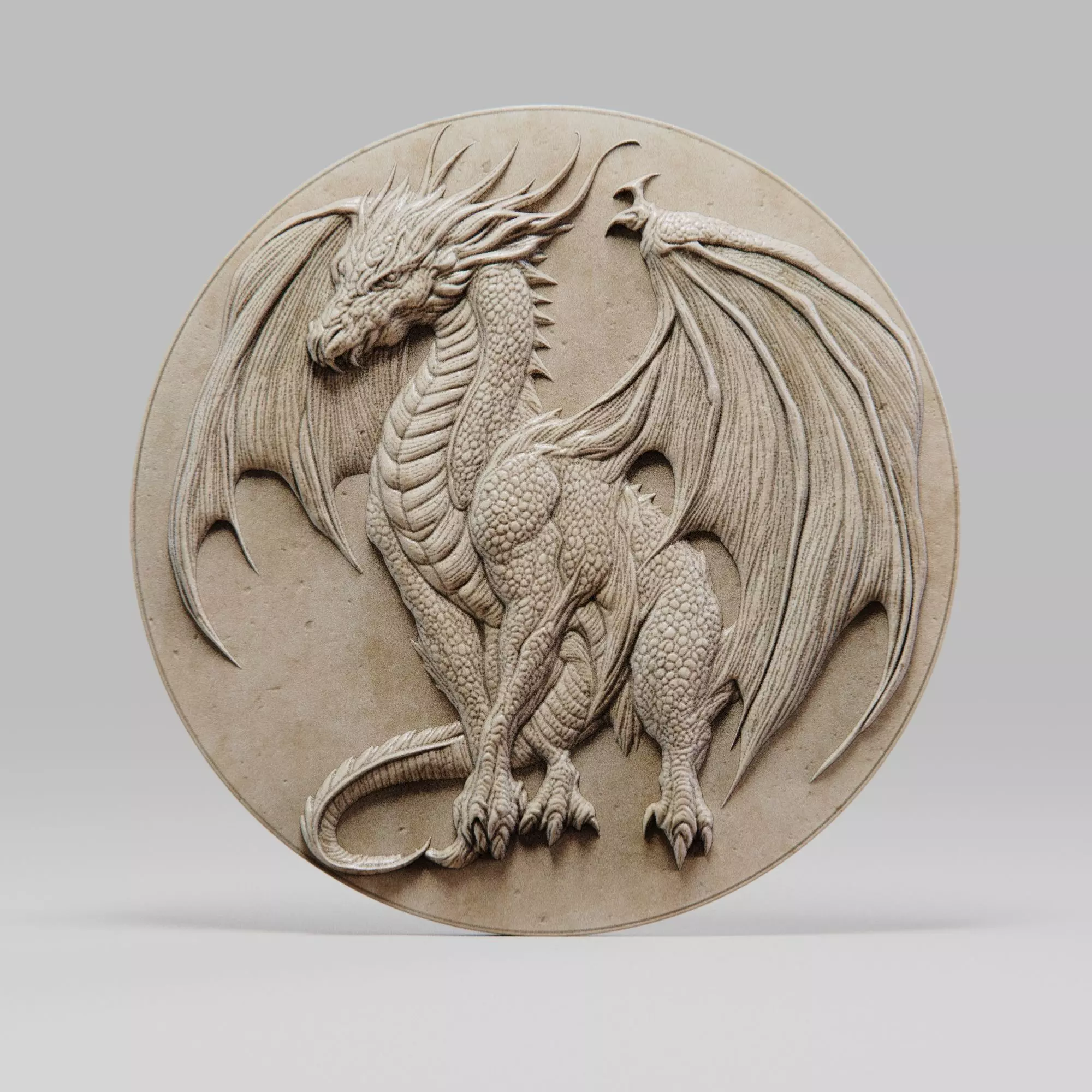 Ancient dragon 3D print model_1