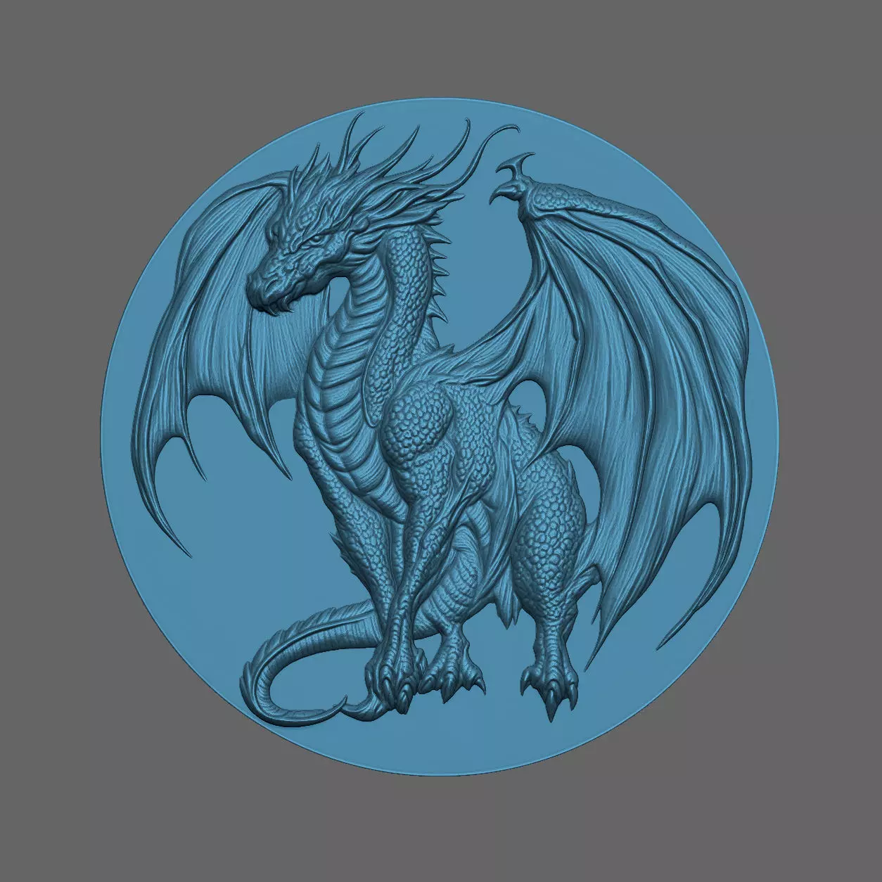 Ancient dragon 3D print model_3