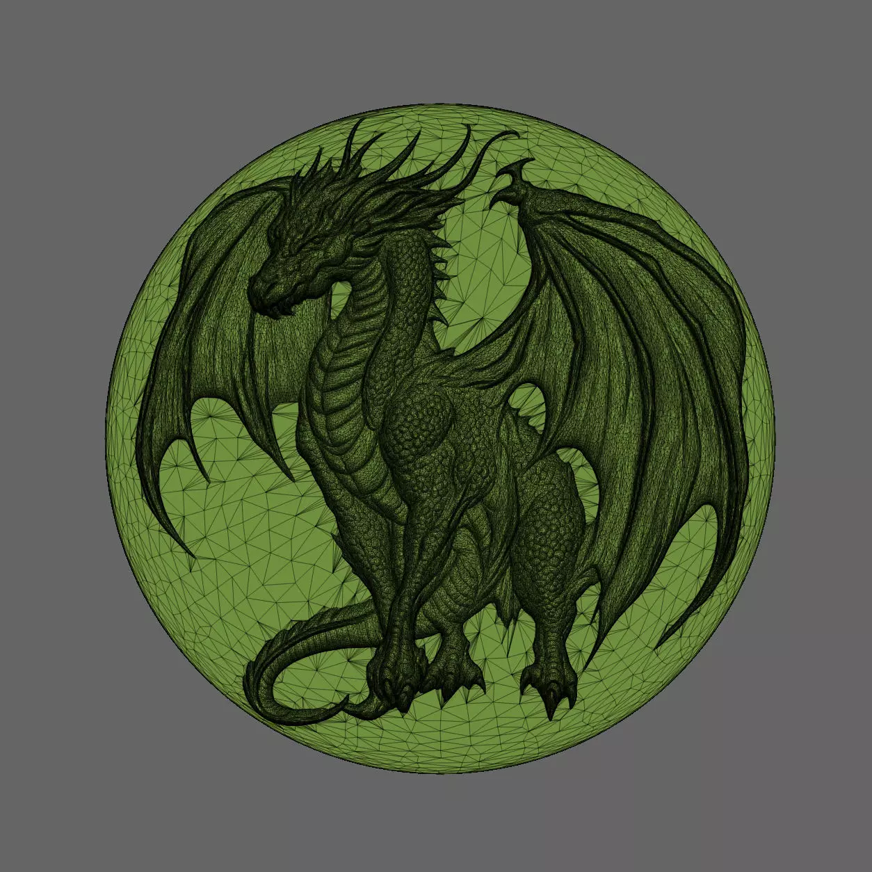 Ancient dragon 3D print model_5