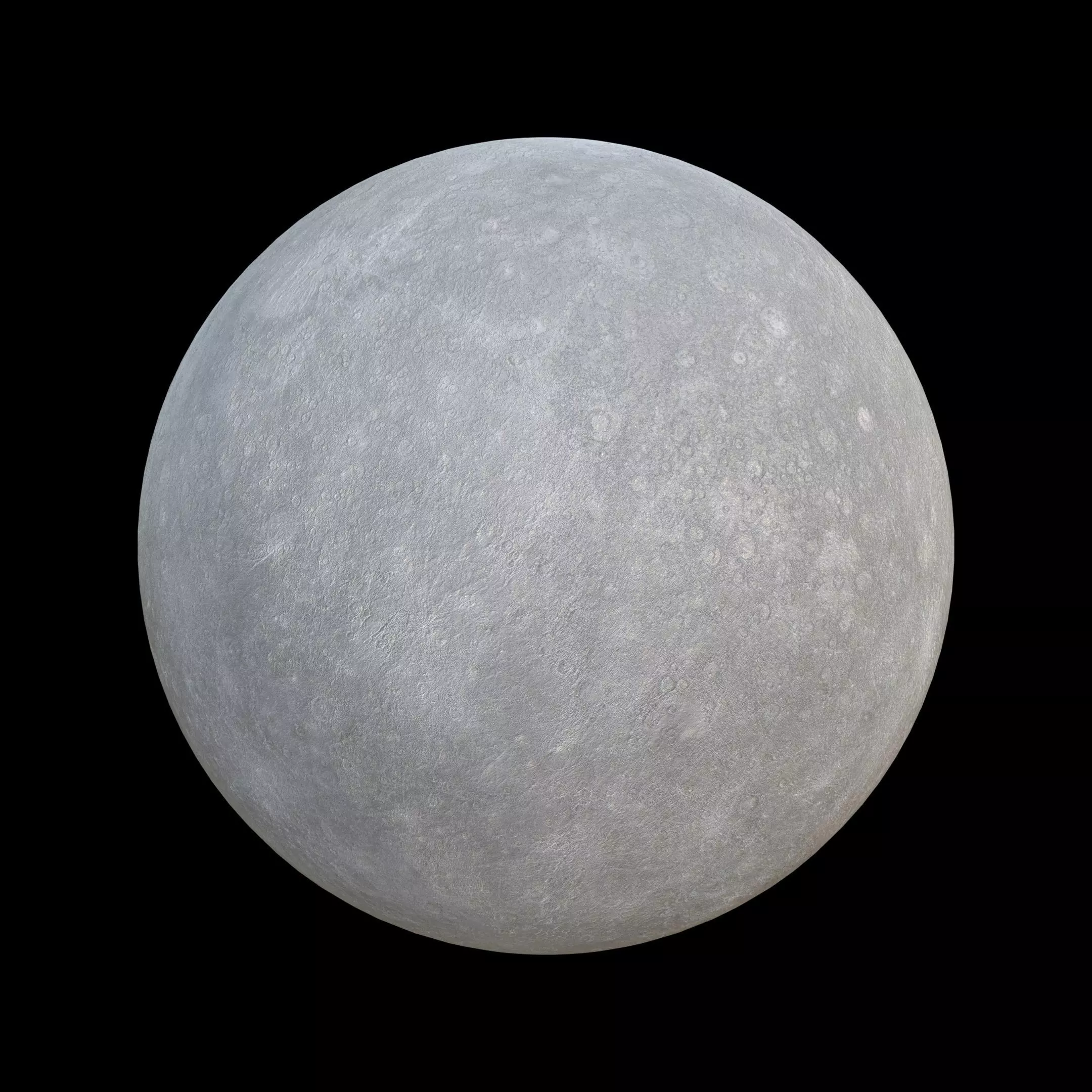 Planet Mercury PBR 4K 3D model_0