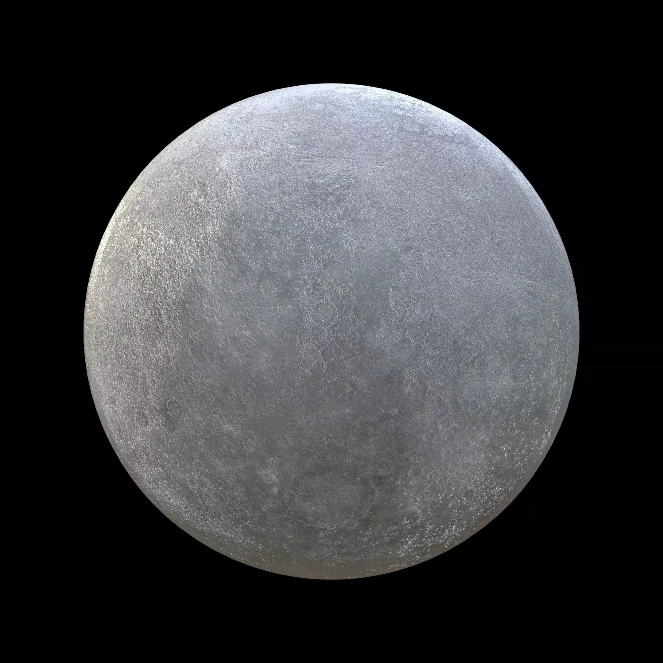 Planet Mercury PBR 4K 3D model_1