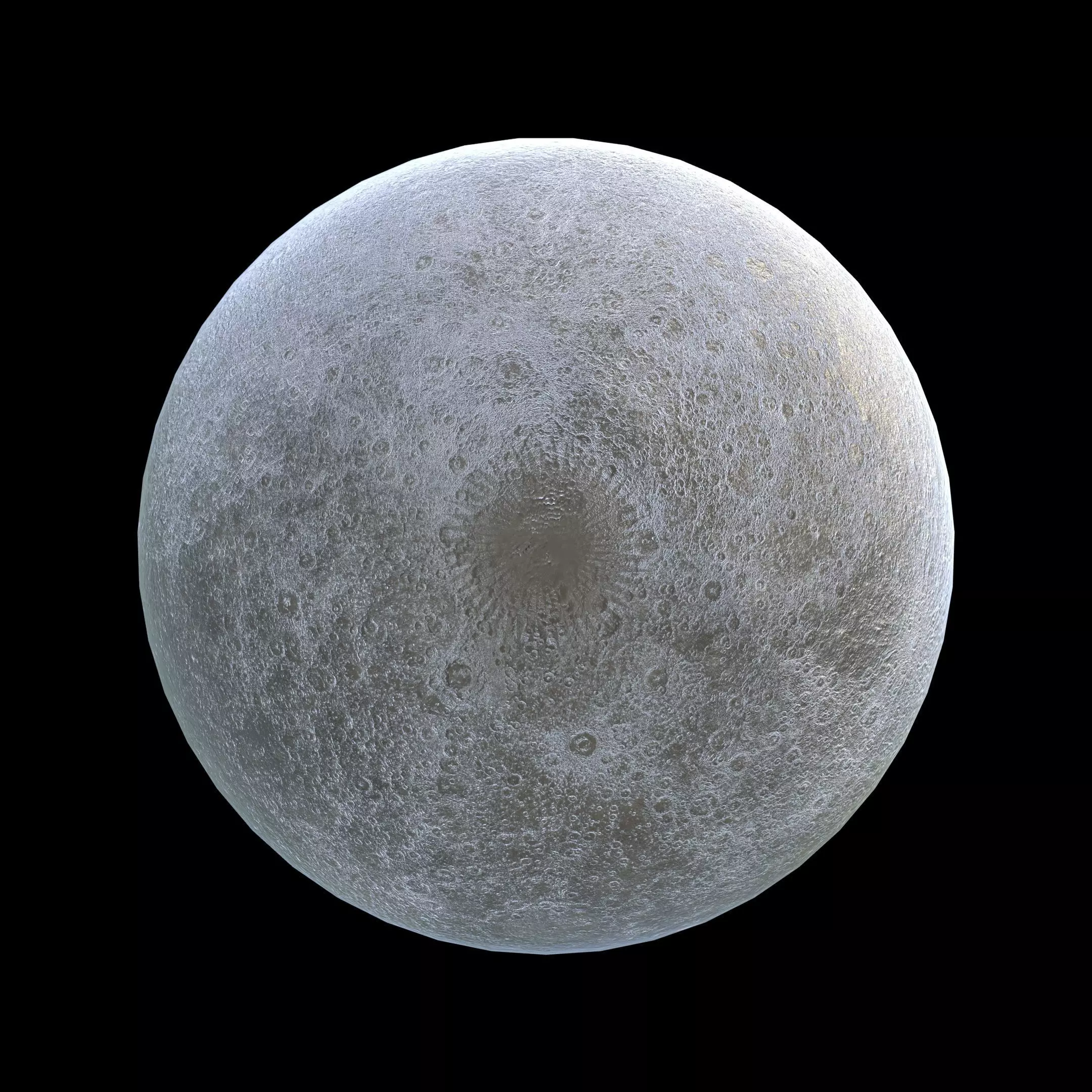 Planet Mercury PBR 4K 3D model_6