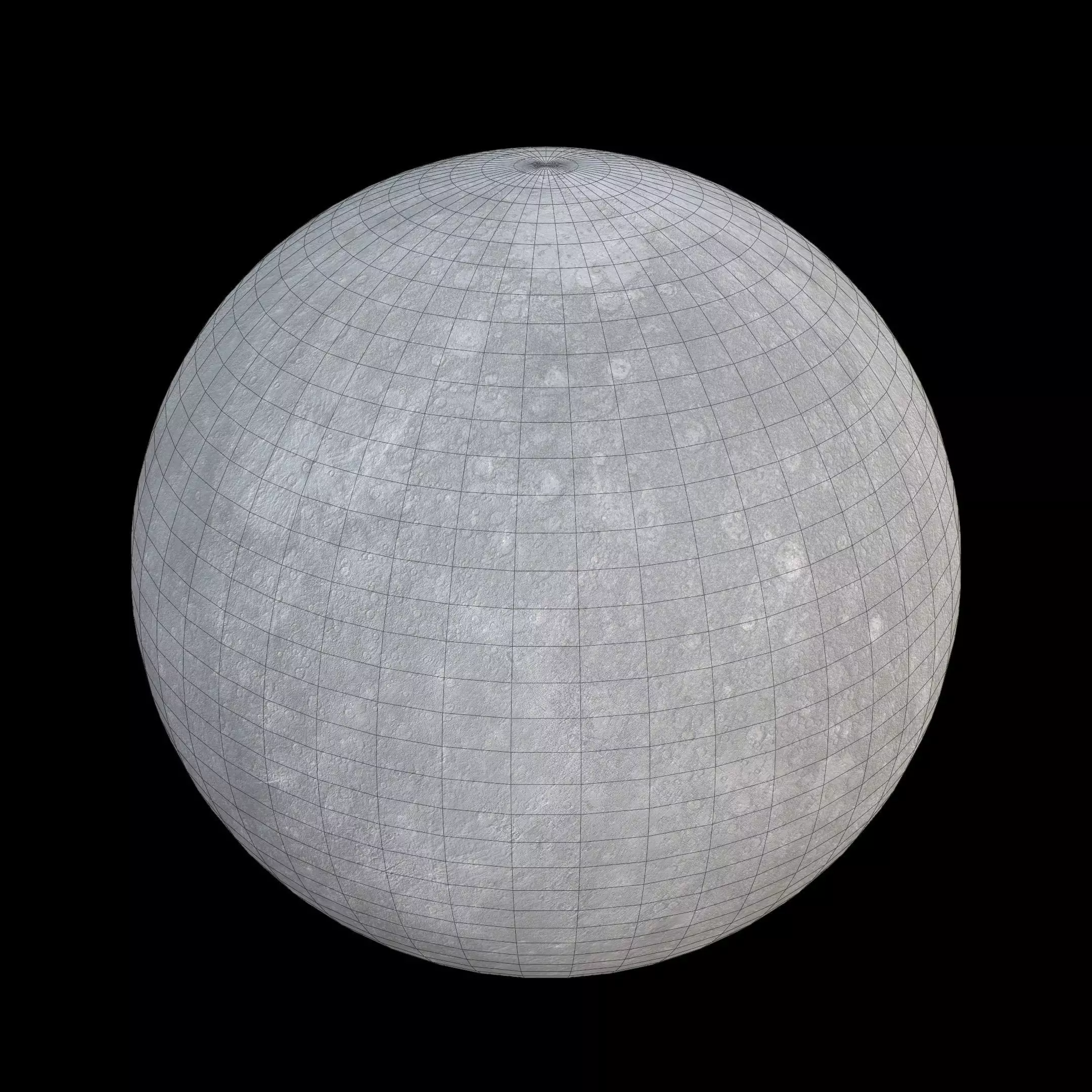 Planet Mercury PBR 4K 3D model_2