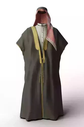 Traditional Arab Male Full Dress and Headpiece