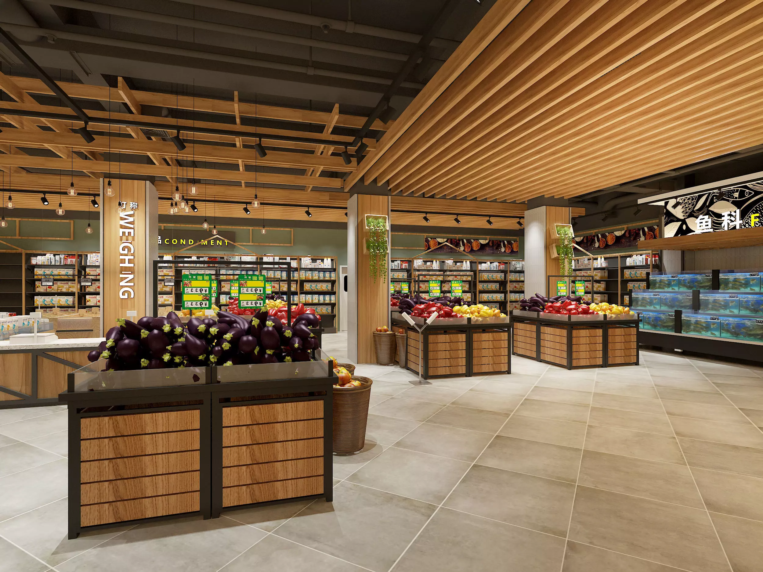 supermarket Low-poly 3D model_5