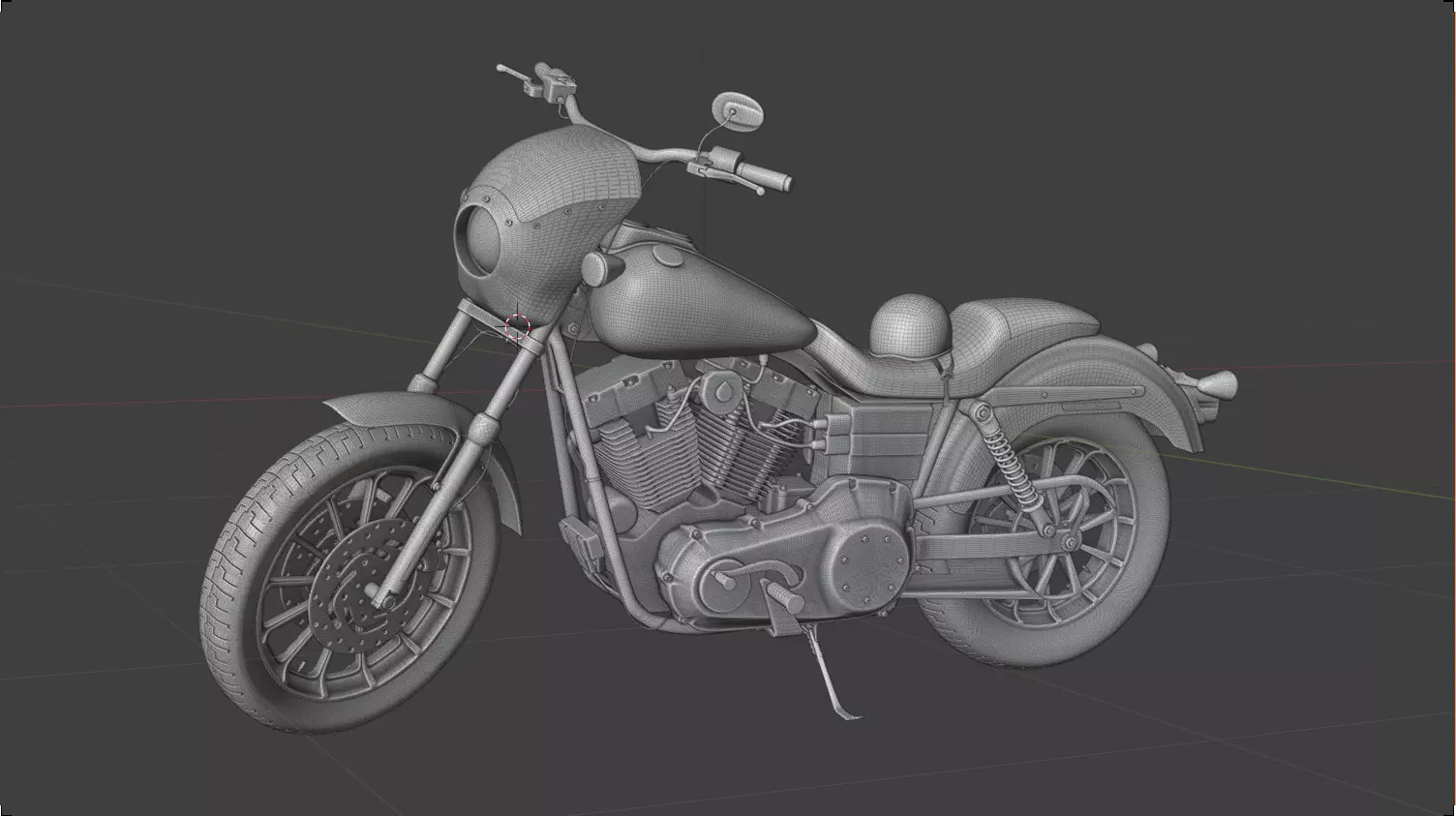 Custom Cruiser Motorcycle Inspired by Sons of Anarchy 3D model_11