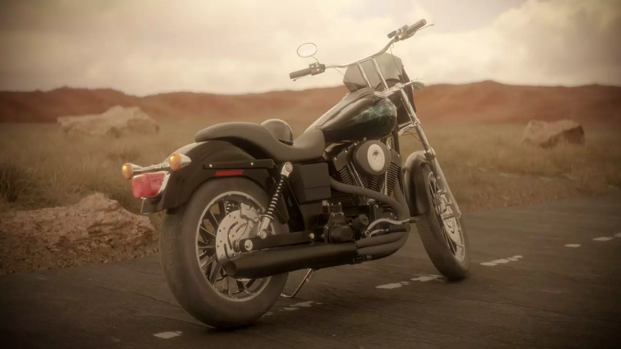 Custom Cruiser Motorcycle Inspired by Sons of Anarchy 3D model_3