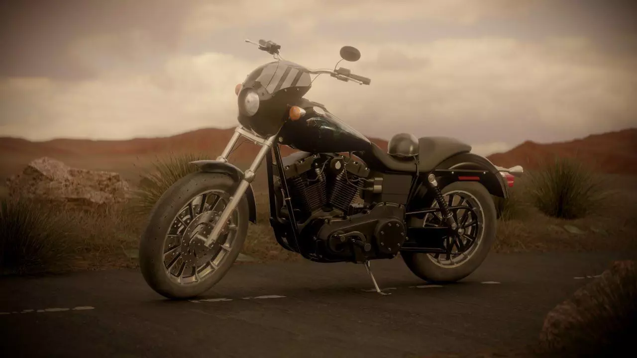 Custom Cruiser Motorcycle Inspired by Sons of Anarchy 3D model_0